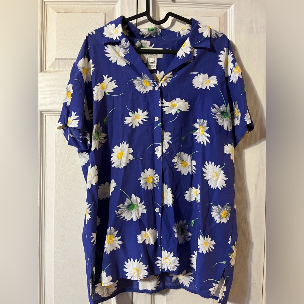 PICONE VIEWPOINT Vintage Floral Button Down Shirt. Retro - Picture 1 of 7